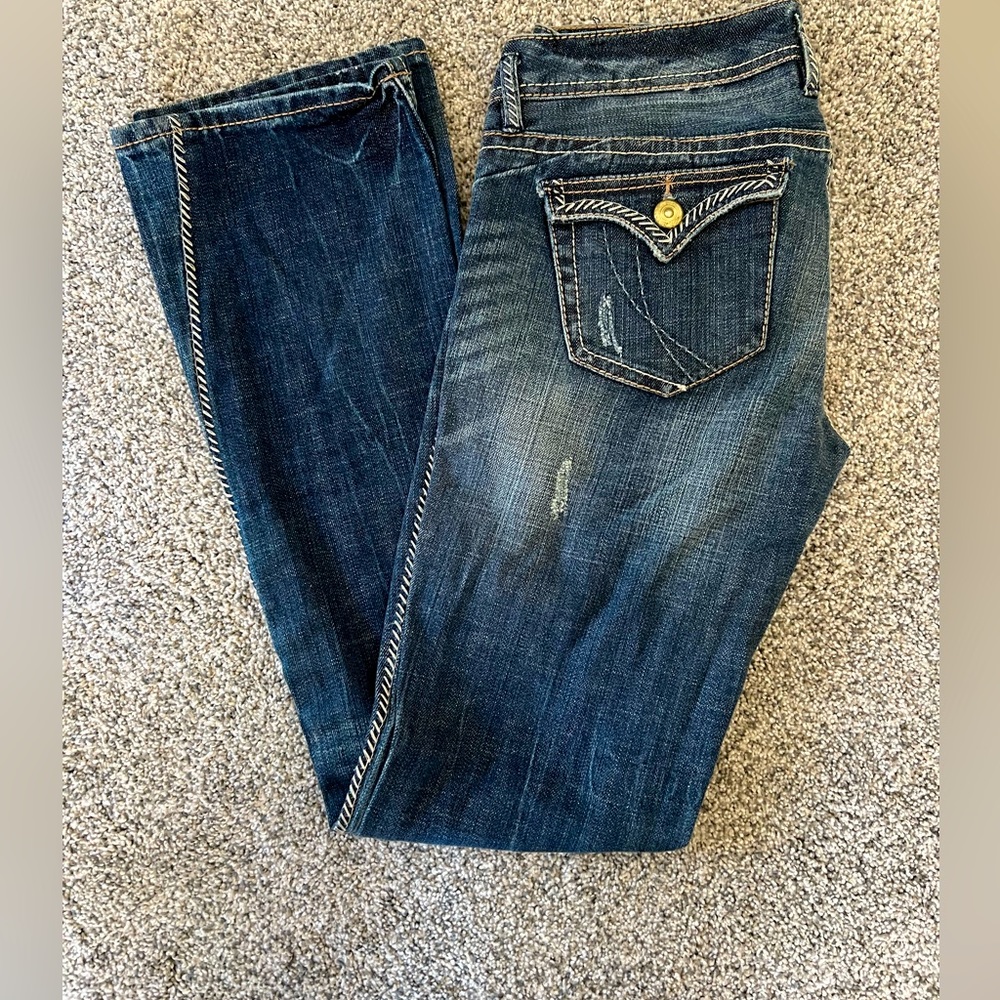 Women’s express jeans Zelda slim fit ultra low rise size 6r Barley boot